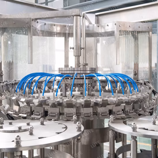 부는 채우는 레테르를 붙이는 포장 기계를 만드는 자동적인 순수한 식용수 음료 플라스틱 애완 동물 병