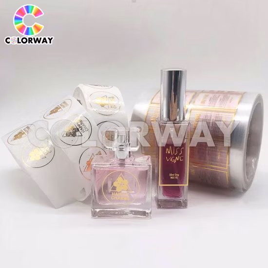 스킨 케어 메이크업 방수 맞춤형 롤 홀로그램 금은 호일 스탬핑 UV 인쇄 제약 약 약물 향수 화장품 자체 접착 스티커 라벨